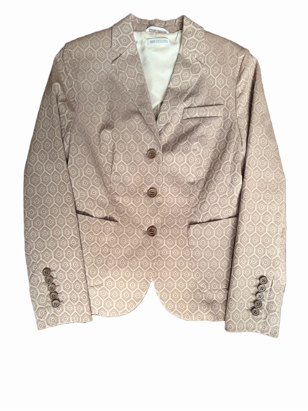 ST. EMILE Textured Geometric Blazer